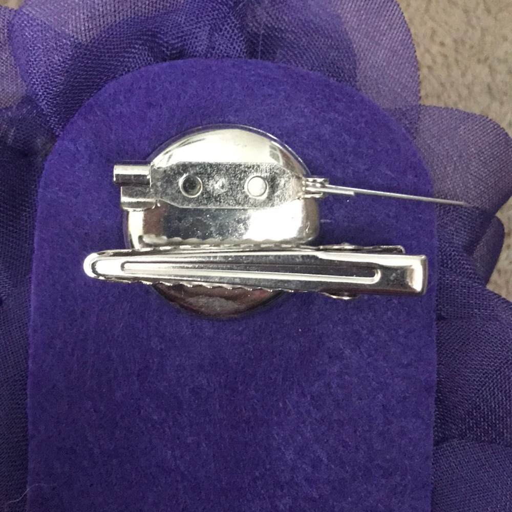NWT Pin & Clip Purple Flower Lot of 3 - Picture 6 of 6